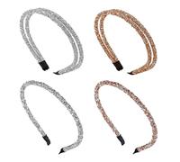 Pack De 4 Diademas Brillantes, Diademas Elees, Accesorios Para El Cabello Para Mujer, Diademas De Pedrería, Diademas Simples, Accesorios Para El Cabello