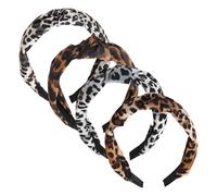 Pack De 4 Diademas Con Estampado De Leopardo, Diademas Retro, Diademas De Ala Ancha, Diademas Para Mujer, Diademas Decorativas, Accesorios Para El Cabello, Gorros Creativos