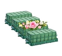 Pack de 4 Espumas Florales Naturales para Arreglos Florales, Esponja 23x11x8cm Para Flor Cortada con Base y Rejilla- Herramienta Esencial para Arreglos Florales, Bodas, Cumpleaños