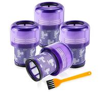 Pack de 4 filtros HEPA para Dyson V12 Serie - Compatible con V12 Detect Slim Absolute Extra, V12 Slim Motorhead, V12 Detect Slim Fluffy, V12 Detect Slim Total Clean - Pieza de repuesto # 971517-01