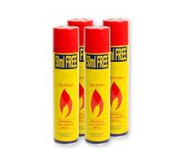 Pack de 4 Gas Butano 300ml para Mecheros, Recarga Universal para Encendedores Recargables, Gas Refinado de Alta Pureza, Compatible con Clipper, Cocina y Camping