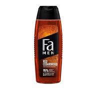 FA Gel de ducha Men Red Cedarwood con fragancia inspirada en perfume (1 x 250 ml) fórmula 2 en 1 para cuerpo y cabello, experimenta la potente y duradera combinación de fragancias de madera de cedro y