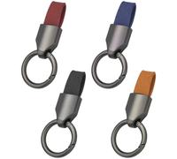 Pack De 4 Llaveros De Coche, Llaveros Creativos, Llaveros Sencillos, Llaveros De Metal De Cuero, Llaveros De Moda