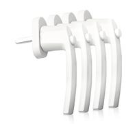 Pack de 4 Manillas para Ventanas con Seguridad Infantil - Manilla de Ventana y Puerta de Balcón de Aluminio Blanco con Botón de Seguridad Eje 35mm Resistente y Fácil de Instalar