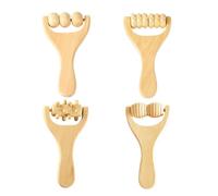 Pack De 4 Masajeadores De Mano, Masajeador Manual, Masajeador De Madera, Masajeador De Rodillos, Adecuado Para Cintura, Piernas, Cuello