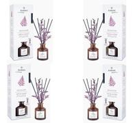 Pack de 4 Mikado Ámbar Zen Cerezo en Flor Renacer - Aromas de Frambuesa y Ciruela con Flor Decorativa, 40ml x 4 Unidades, Aromatizante Premium para el Hogar Ambar perfums Aromaterapia
