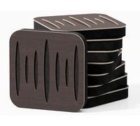 Pack de 4 mini paneles acústicos de absorción y diffusion del sonido | Absorción - Difusión - Reflexión - Insonorización | 23 × 23 cm | Color de placas perforadas: [COLUMBIA | Wengué]