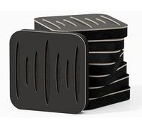 Pack de 4 mini paneles acústicos de absorción y diffusion del sonido | Absorción - Difusión - Reflexión - Insonorización | 23 × 23 cm | Color de placas perforadas: [COLUMBIA | Negro]