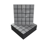 Pack de 4 paneles acústicos absorbentes/difusores | 50 x 50 x 5 cm | Absorción - Difusión - Reflexión - Insonorización | Placas de color: [ x4 GRID | Plástico blanco brillante]