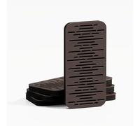 Pack de 4 paneles acústicos estrechos | Absorción y difusión del sonido para control de reflexiones | 23 × 46 cm | Color de placas perforadas: [WAVE-18 | Wengué]