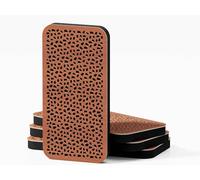 Pack de 4 paneles acústicos estrechos de absorción y diffusion del sonido | Difusión - Reflexión - Insonorización | 23 × 46 cm | Color de placas perforadas: [ENRIA-18 | Cerezo]