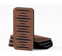 Pack de 4 paneles acústicos estrechos de absorción y diffusion del sonido | Difusión - Reflexión - Insonorización | 23 × 46 cm | Color de placas perforadas: [COLUMBIA-18 | Nogal]