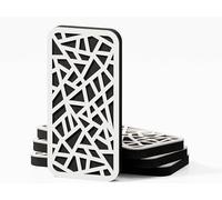 Pack de 4 paneles acústicos estrechos de absorción y diffusion del sonido | Difusión - Reflexión - Insonorización | 23 × 46 cm | Color de placas perforadas: [AKAT-18 | Blanco]