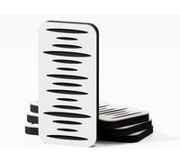 Pack de 4 paneles acústicos estrechos de absorción y diffusion del sonido | Difusión - Reflexión - Insonorización | 23 × 46 cm | Color de placas perforadas: [COLUMBIA-18 | Blanco]