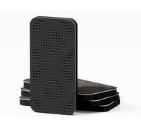 Pack de 4 paneles acústicos estrechos de absorción y diffusion del sonido | Difusión - Reflexión - Insonorización | 23 × 46 cm | Color de placas perforadas: [ELYSIUM-18 | Negro]