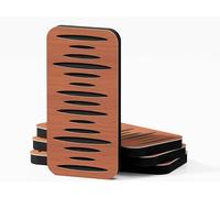 Pack de 4 paneles acústicos estrechos de absorción y diffusion del sonido | Difusión - Reflexión - Insonorización | 23 × 46 cm | Color de placas perforadas: [COLUMBIA-18 | Cerezo]