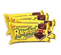 PACK de 4 paquetes Galletitas RUMBA de BAGLEY. Galletitas Dulces rellenas sabor a Chocolate con relleno sabor coco.