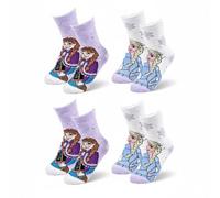 Pack de 4 pares de calcetines antideslizantes para niña - Disney Frozen Frozen Frozen | Suave y cálido | Algodón peluche | Licencia oficial Disney | Tallas 23/26, 27/30, 31/35, 1347X4ABS, 27-30