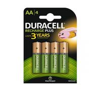 Pila AA Duracell HR6-B 1300mAh Recargable NiMH Pack 4 Multicolor