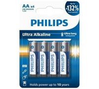 Pack de 4 Pilas AA Philips LR6E4B/10/ 1.5V/ Alcalina