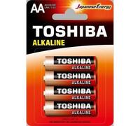 Pack de 4 Pilas AA Toshiba Alkaline LR6/ 1.5V/ Alcalinas