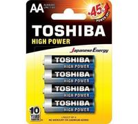 Pack de 4 Pilas AA Toshiba High Power LR6/ 1.5V/ Alcalinas