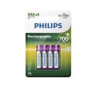 Pack de 4 pilas aaa philips r03b4a70/10/ 1.2v/ recargables