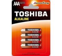 Pack de 4 Pilas AAA Toshiba Alkaline LR03/ 1.5V/ Alcalinas