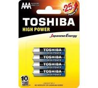 Pack de 4 Pilas AAA Toshiba High Power LR03/ 1.5V/ Alcalinas