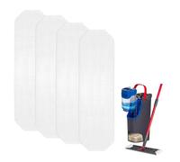 Pack de 4 Recambio de Microfibra de Mopa Plana para Vileda H2PrO y para O-Cedar H2PrO, Fregona Paños de Repuesto Lavables y Reutilizables
