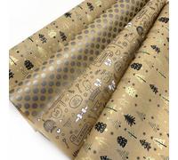 Pack de 4 rollos de papel regalo para Navidad en kraft de 62CM x 25M cada uno. Ideal para: Comercios, Papá Noel, Reyes Magos y Navidad. (PACK AHORRO NAVIDAD)