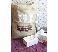 Pack de 4 Sacos de Regalos Reyes Magos de Yute Regalos Navidad 80 x 50 cm