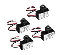 Pack de 4 sensores Dusk to Dawn 120-277V Auto Light Switch | Auto day/off night/on, 4-pack value set, 120-277V wide voltage, fits most fixtures, energy saver