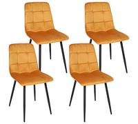 Pack de 4 sillas mateo amarillo h88cm
