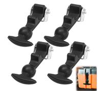Pack de 4 soportes elásticos para capó de goma, cierre de campana de metal, mango en T, cierre elástico para absorción de impactos, acero inoxidable, adecuado para cajas de herramientas, carros