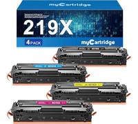 Pack de 4 Toners compatibles para HP 219X - Negro, Cian, Amarillo, Magenta