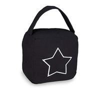 Relaxdays 4 topes para puerta saco estrella negro blanco,negro