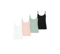 Pack de 4 Tops de Jersey para Mujer con Tirantes Ajustables Camiseta Básica