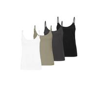 Pack de 4 Tops de Jersey para Mujer con Tirantes Ajustables Camiseta Básica