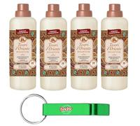 Pack de 4 unidades Tesori d'Oriente AMMORBIDENTE BYZANTIUM Rosa Nera e Labdano, suavizante concentrado rosa negra y ládano, 38 lavados, 760 ml + llavero Beni Culinari gratuito