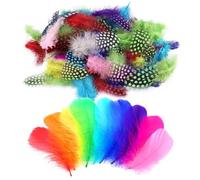 Pack De 400 Plumas, Plumas para Manualidades, Plumas De Colores, Plumas Pequeñas, Plumas Artificiales, Plumas En Espiral De Colores