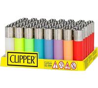 Pack de 48 Mecheros Clipper Recargables de Colores - Diseño Clásico Variado (Multicolor)
