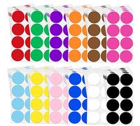 Pack de 480, 5 mm Gomets Colores Surtidos Pegatinas Redondo, 12 Colores