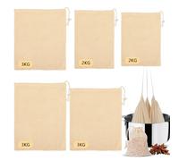 Pack de 5 Bolsas de Malla para Cocción, Malla Garbanzos para 2kg y 3kg Reutilizables Aptas para Cualquier Tipo para Cocinar Legumbres, Garbanzos