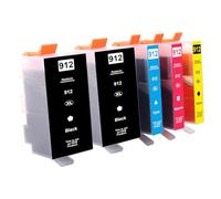 Pack de 5 Cartuchos 912 XL 912XL - Compatibles con HP 912 para OfficeJet 8010 8012 8013 8014 8015 8017 OfficeJet Pro 8020 8021 8022 8023 8024 8025 (No HP+)