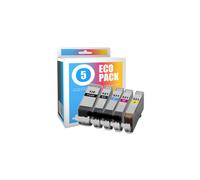 Pack de 5 cartuchos de tinta compatibles - CANON PGI520BK + CLI521BK + CLI521C + CLI521M + CLI521Y - 2 negro + 1 cian + 1 ma