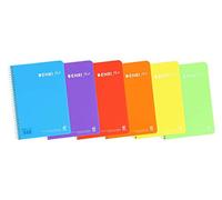 Pack de 5 Cuadernos Enri Cuartilla Pauta de 3,5 mm Tapas de Plástico