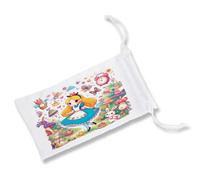 Pack DE 5 Fundas Bolsa Multiusos Alicia en el Pais de Las Maravillas Cuento niños Gafas Dados rol Personalizada Color