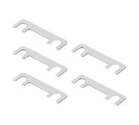 Pack de 5 fusibles planos para coche, 32 V, perno de horquilla, soporte para coche, para moto, electrónica, protección contra sobrecargas, protección contra cortocircuitos, plateado, 30 A-100 A