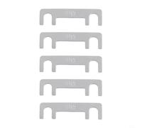 Pack de 5 fusibles planos para coche, 32 V, perno de horquilla, soporte para coche, para moto, electrónica, protección contra sobrecargas, protección contra cortocircuitos, plateado, 30 A-100 A